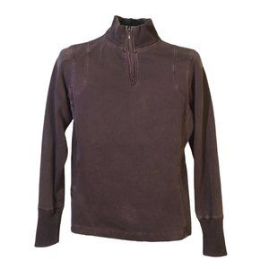 Gramicci 1/4 Zip Long Sleeve Pullover Sweatshirt Top Mauve Pocket Hiking Camping